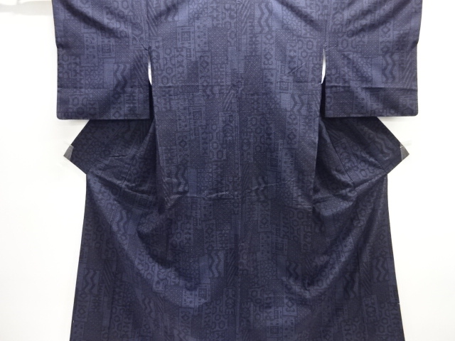JAPANESE KIMONO / ABSTRACT KIMONO FOR SUMMER PATTERN-WOVEN AUTHENTIC Y